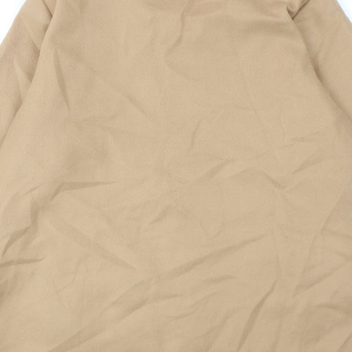 Neuville Womens Beige Overcoat Coat Size 14 Button