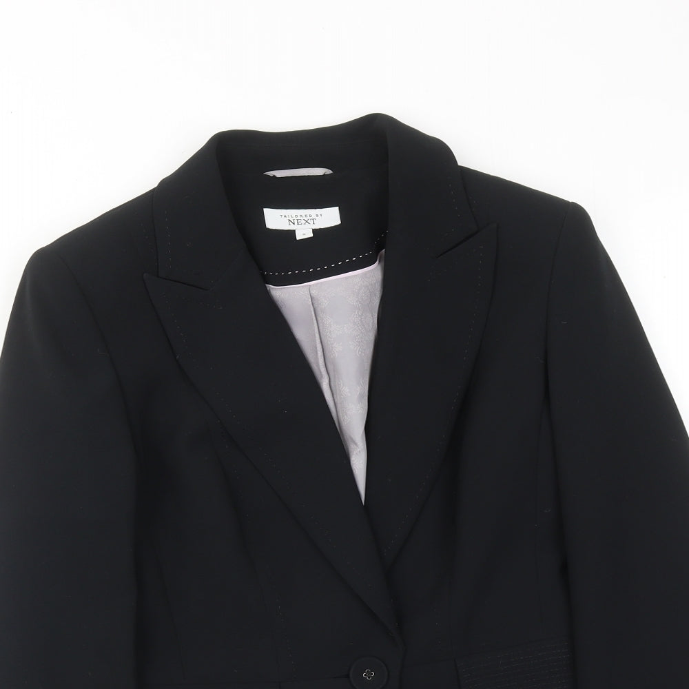 NEXT Womens Black Polyester Jacket Suit Jacket Size 8