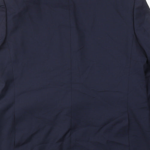 Marks and Spencer Mens Blue Polyester Jacket Suit Jacket Size 42 Regular