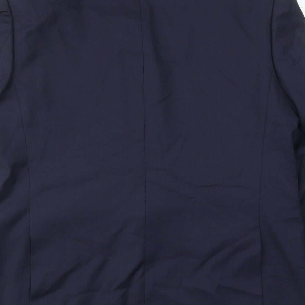 Marks and Spencer Mens Blue Polyester Jacket Suit Jacket Size 42 Regular
