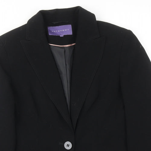 Autonomy Womens Black Polyester Jacket Suit Jacket Size 6