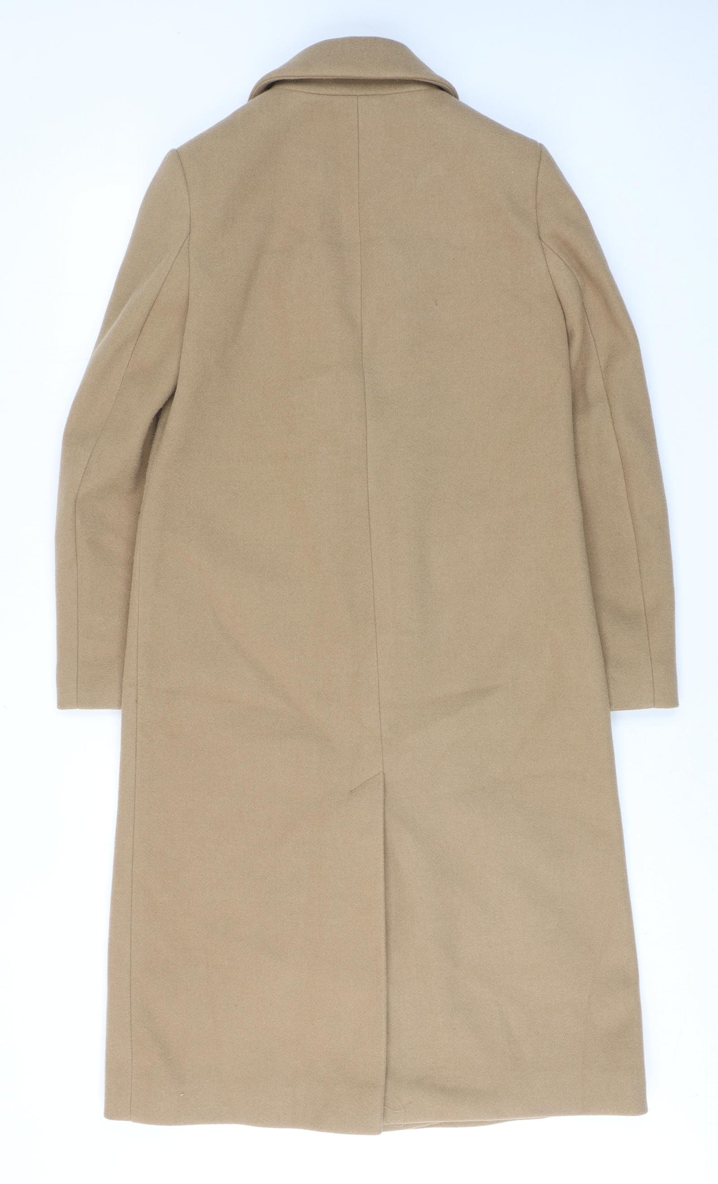 Marks and Spencer Womens Beige Overcoat Coat Size 8 Button