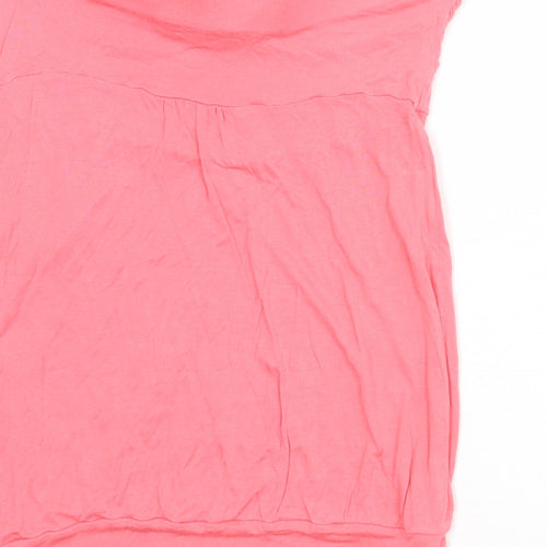 Warehouse Womens Pink Viscose Basic Blouse Size 16 Square Neck - Draped Detail Strapless