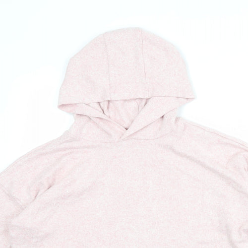 Marks and Spencer Girls Pink Polyester Pullover Hoodie Size 12-13 Years Pullover