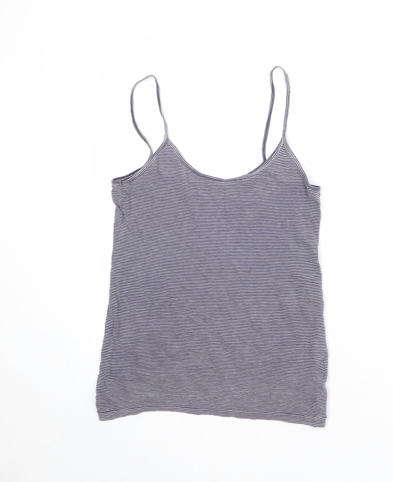 Gap Womens Blue Striped Polyester Camisole Tank Size XS Scoop Neck