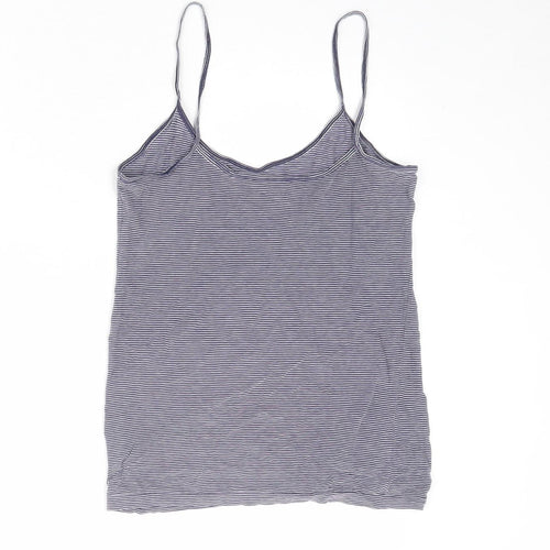 Gap Womens Blue Striped Polyester Camisole Tank Size XS Scoop Neck