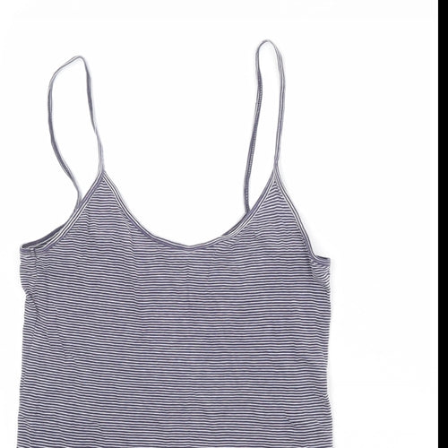 Gap Womens Blue Striped Polyester Camisole Tank Size XS Scoop Neck