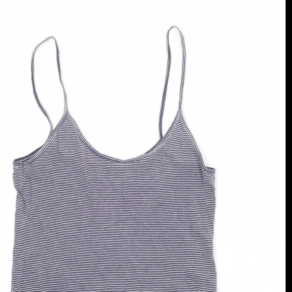 Gap Womens Blue Striped Polyester Camisole Tank Size XS Scoop Neck