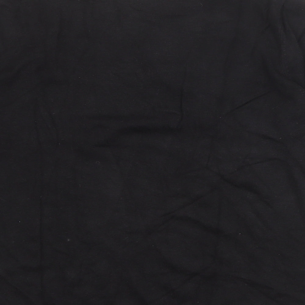 Wallis Womens Black Square Neck Geometric Viscose Pullover Jumper Size 14