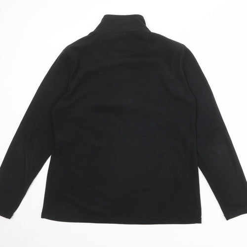 Peter Storm Womens Black Polyester Pullover Sweatshirt Size 16 Zip