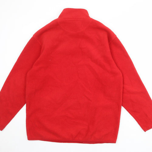 Maine New England Boys Red Polyester Pullover Sweatshirt Size 13-14 Years Zip