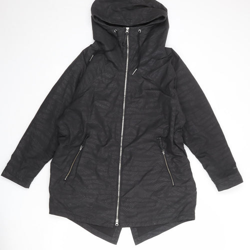 Slazenger Womens Grey Rain Coat Coat Size M Zip