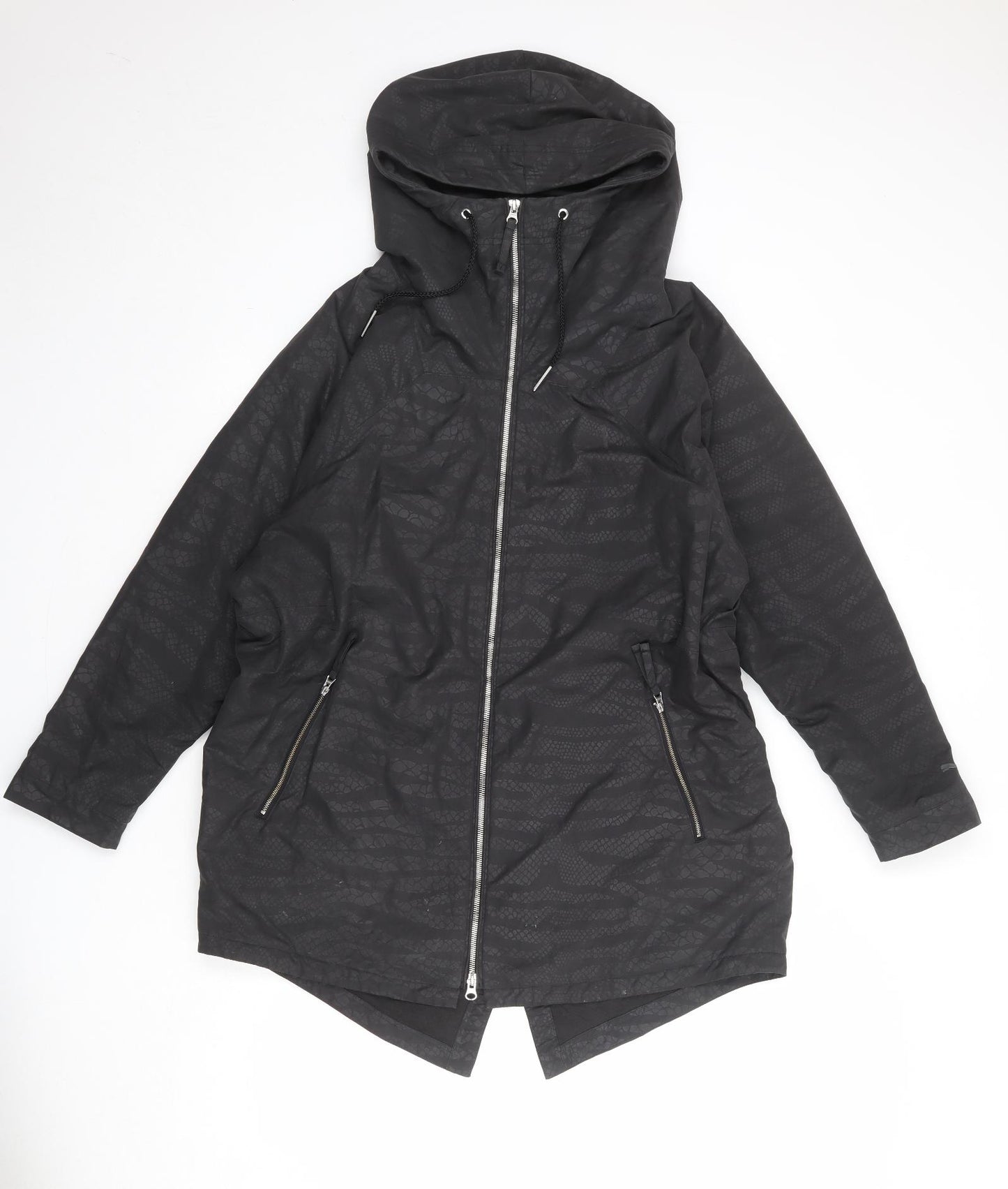 Slazenger Womens Grey Rain Coat Coat Size M Zip
