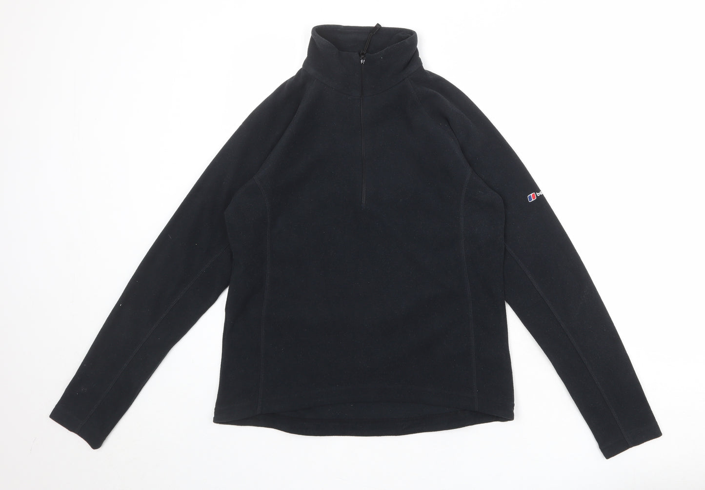 Berghaus Womens Black Polyester Pullover Sweatshirt Size 12 Zip