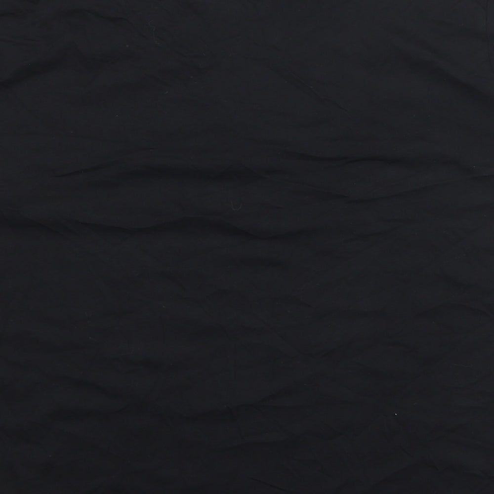 Marks and Spencer Mens Black Cotton T-Shirt Size XL Round Neck
