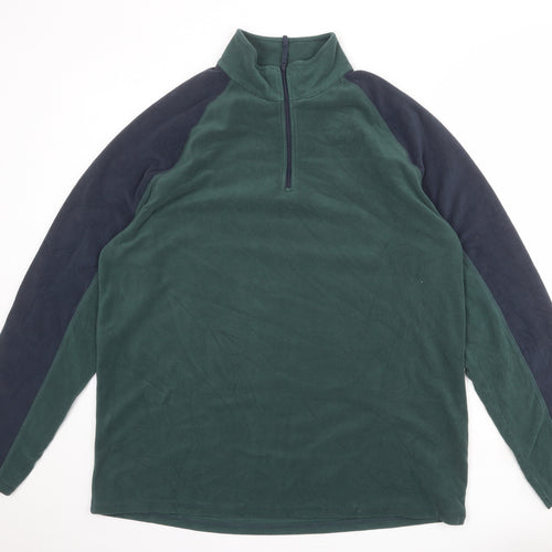 Mountain Warehouse Mens Green Polyester Henley Sweatshirt Size 2XL