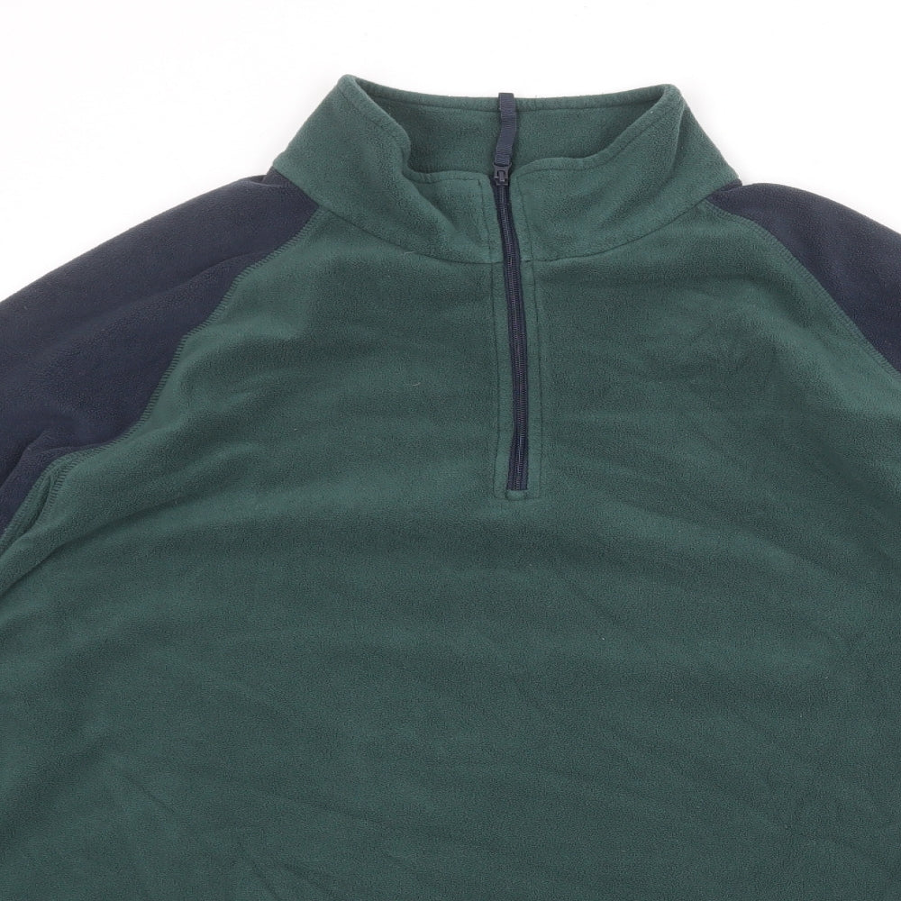 Mountain Warehouse Mens Green Polyester Henley Sweatshirt Size 2XL