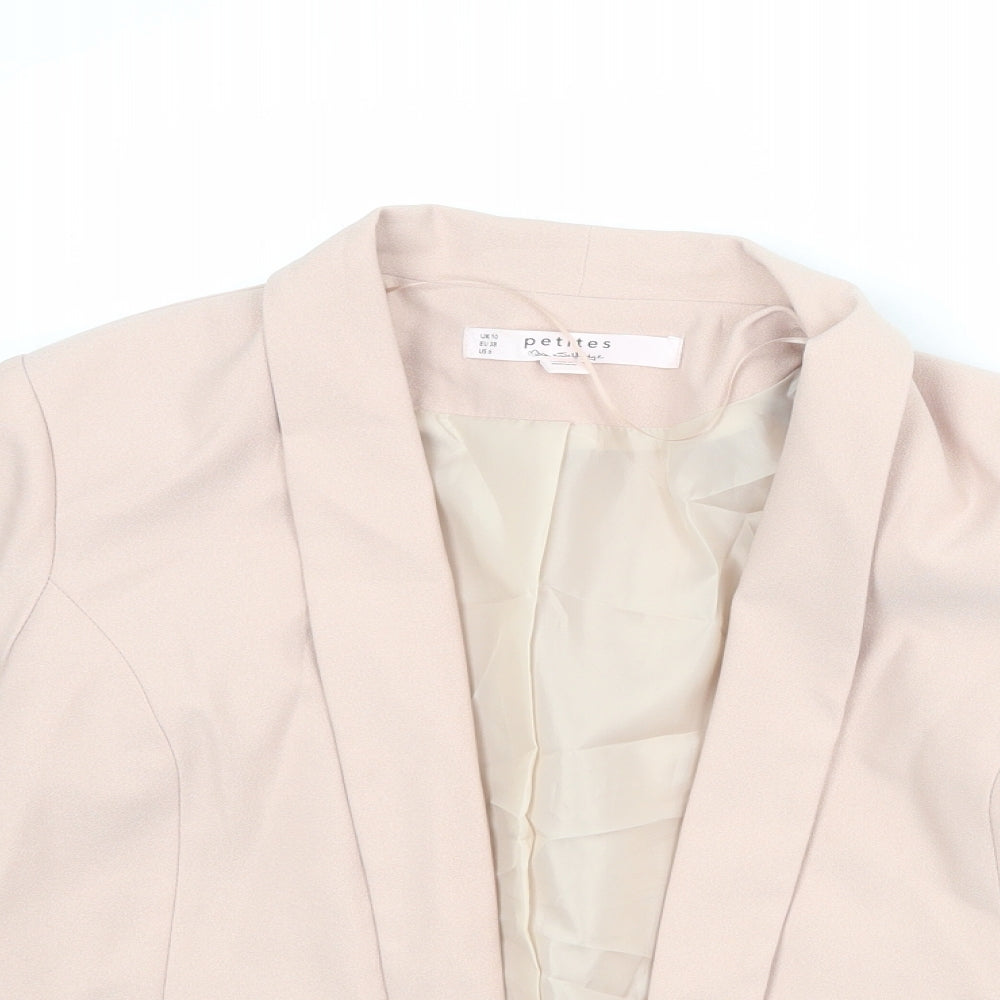 Miss Selfridge Womens Pink Polyester Jacket Blazer Size 10 - Open Style