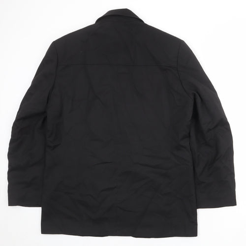 Monitor Mens Black Polyester Jacket Blazer Size 42 Regular