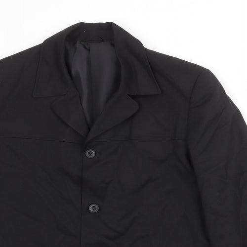 Monitor Mens Black Polyester Jacket Blazer Size 42 Regular