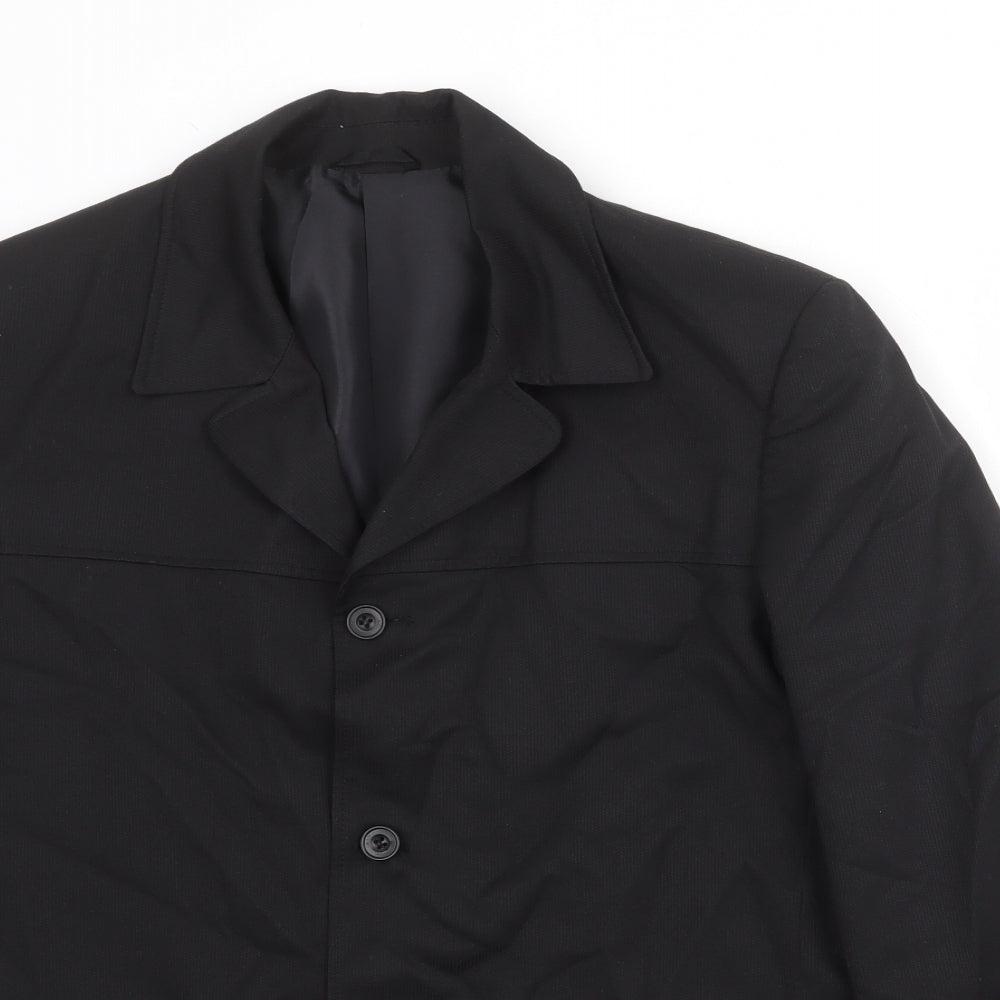 Monitor Mens Black Polyester Jacket Blazer Size 42 Regular