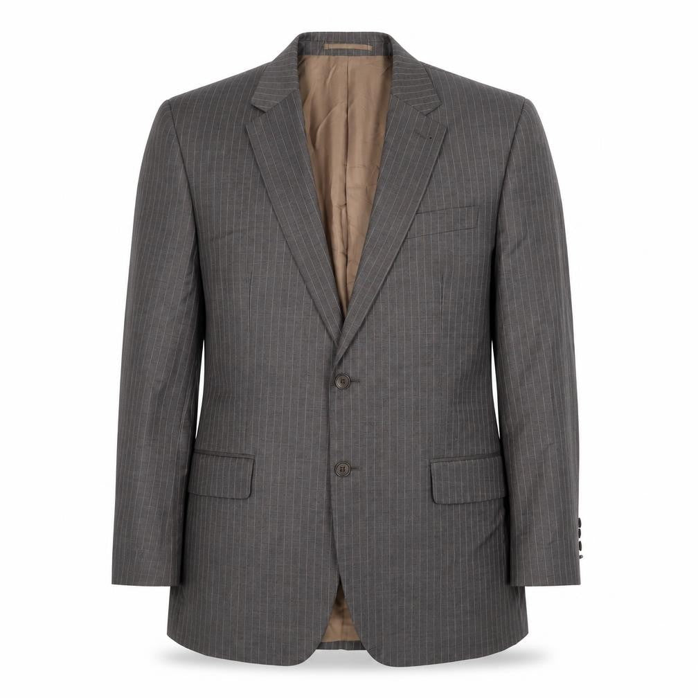 Next Mens Brown Striped Wool Jacket Suit Jacket Size 44 Regular