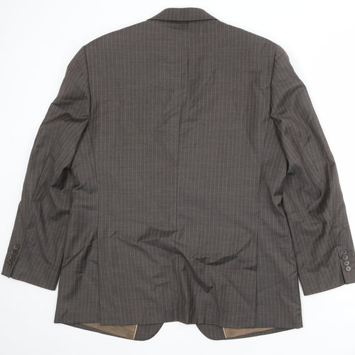 NEXT Mens Brown Striped Wool Jacket Suit Jacket Size 44 Regular