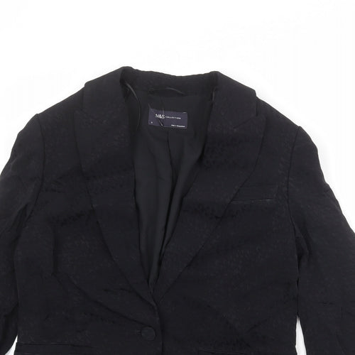 Marks and Spencer Womens Black Viscose Jacket Suit Jacket Size 8