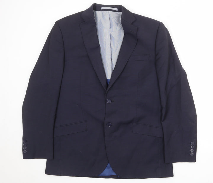 Marks and Spencer Mens Blue Wool Jacket Suit Jacket Size 40 Regular