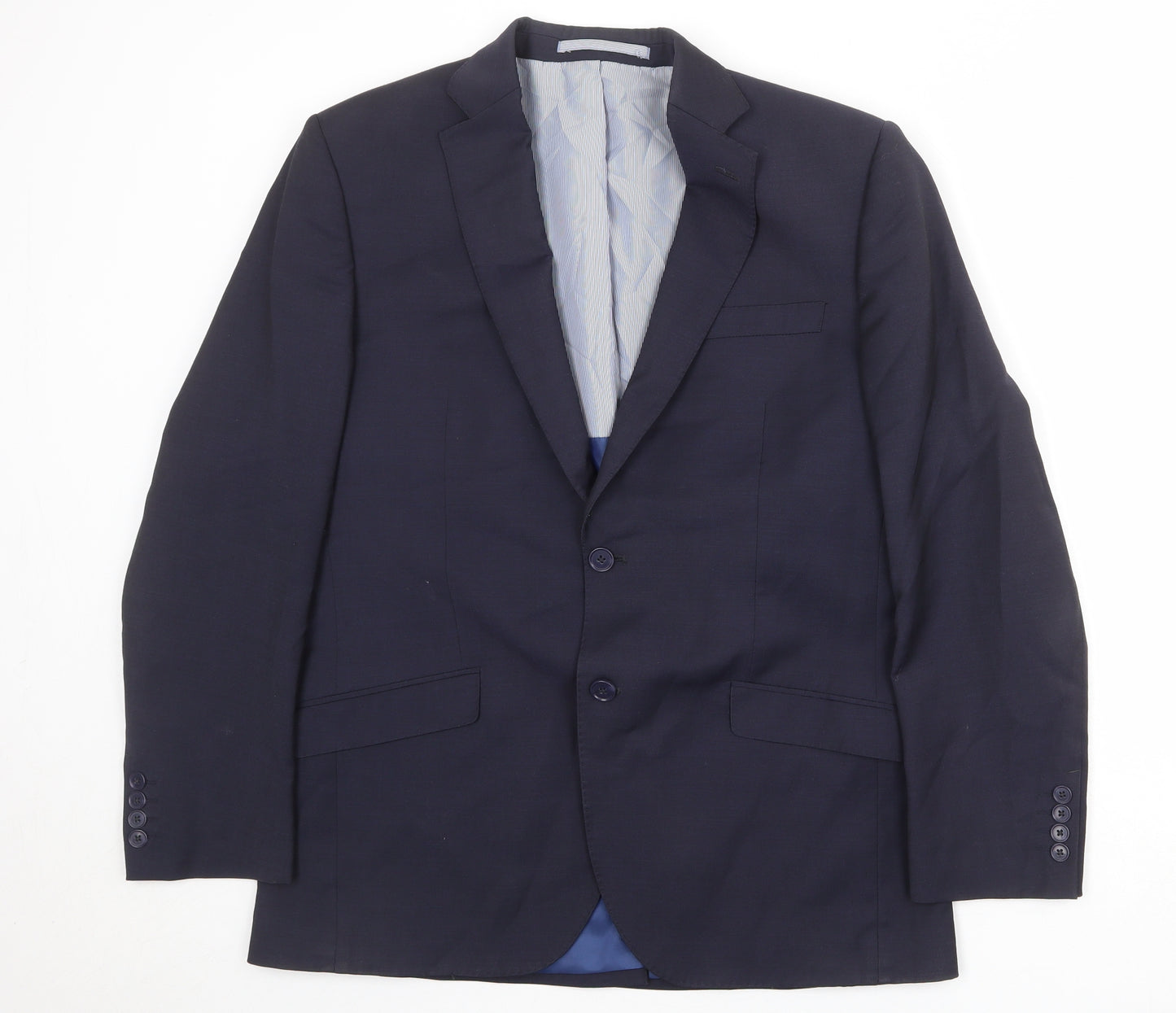 Marks and Spencer Mens Blue Wool Jacket Suit Jacket Size 40 Regular