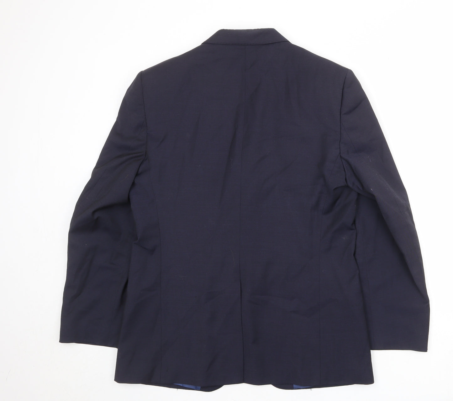 Marks and Spencer Mens Blue Wool Jacket Suit Jacket Size 40 Regular