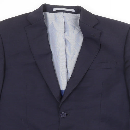 Marks and Spencer Mens Blue Wool Jacket Suit Jacket Size 40 Regular