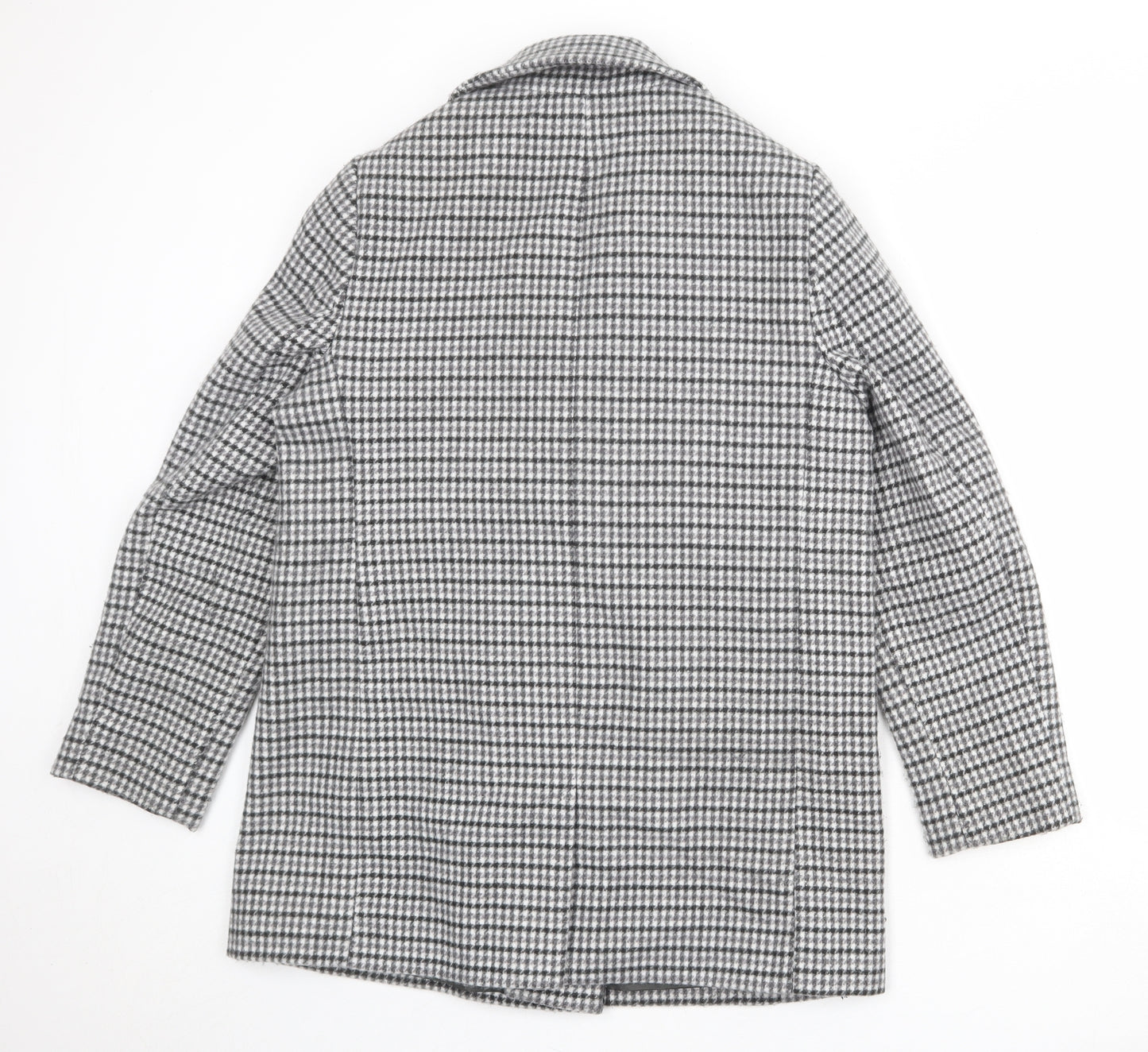 Marks and Spencer Womens Grey Geometric Jacket Blazer Size 14 Button