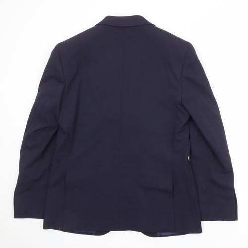 Autograph Mens Blue Polyester Jacket Suit Jacket Size 38 Regular