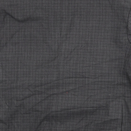 Marks and Spencer Mens Grey Plaid Polyester Jacket Suit Jacket Size 46 Regular