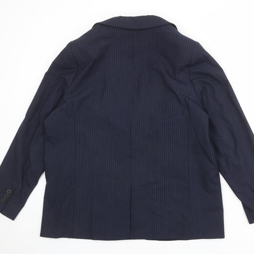 Marks and Spencer Womens Blue Polyester Jacket Suit Jacket Size 16