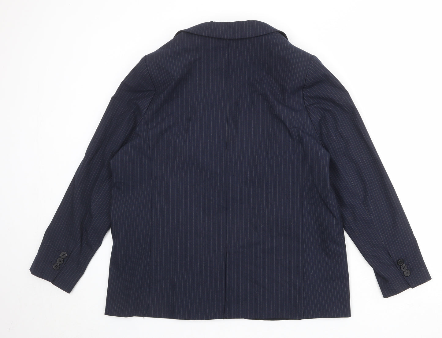 Marks and Spencer Womens Blue Polyester Jacket Suit Jacket Size 16