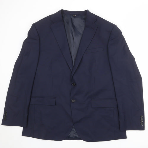 Marks and Spencer Mens Blue Polyester Jacket Suit Jacket Size 44 Regular