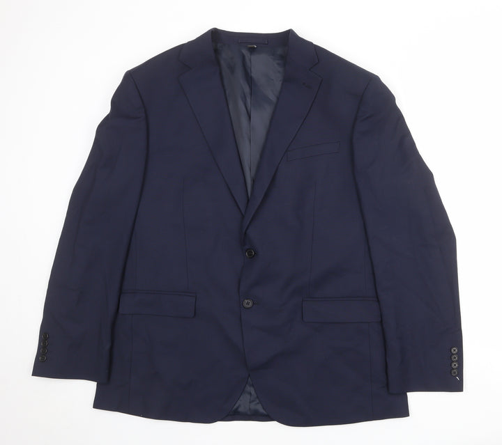 Marks and Spencer Mens Blue Polyester Jacket Suit Jacket Size 44 Regular