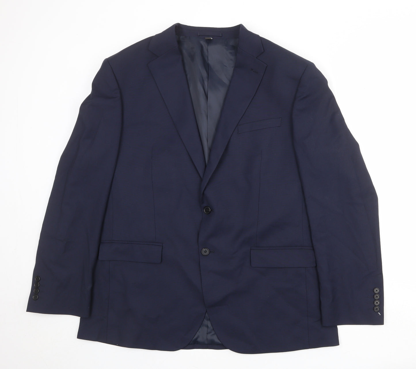 Marks and Spencer Mens Blue Polyester Jacket Suit Jacket Size 44 Regular
