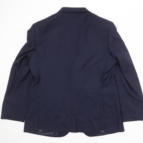 Marks and Spencer Mens Blue Polyester Jacket Suit Jacket Size 44 Regular