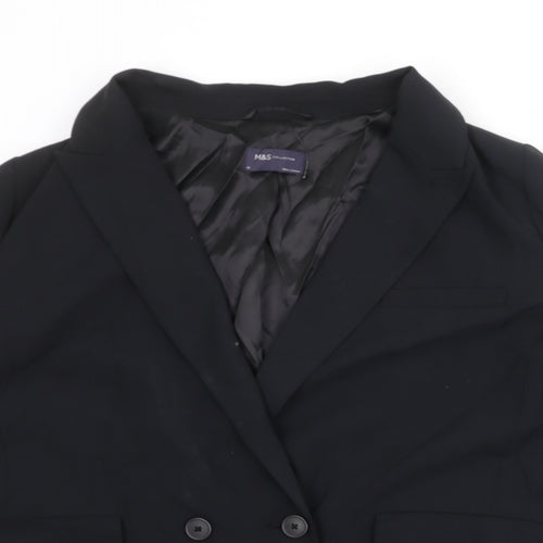 Marks and Spencer Womens Black Polyester Jacket Suit Jacket Size 20