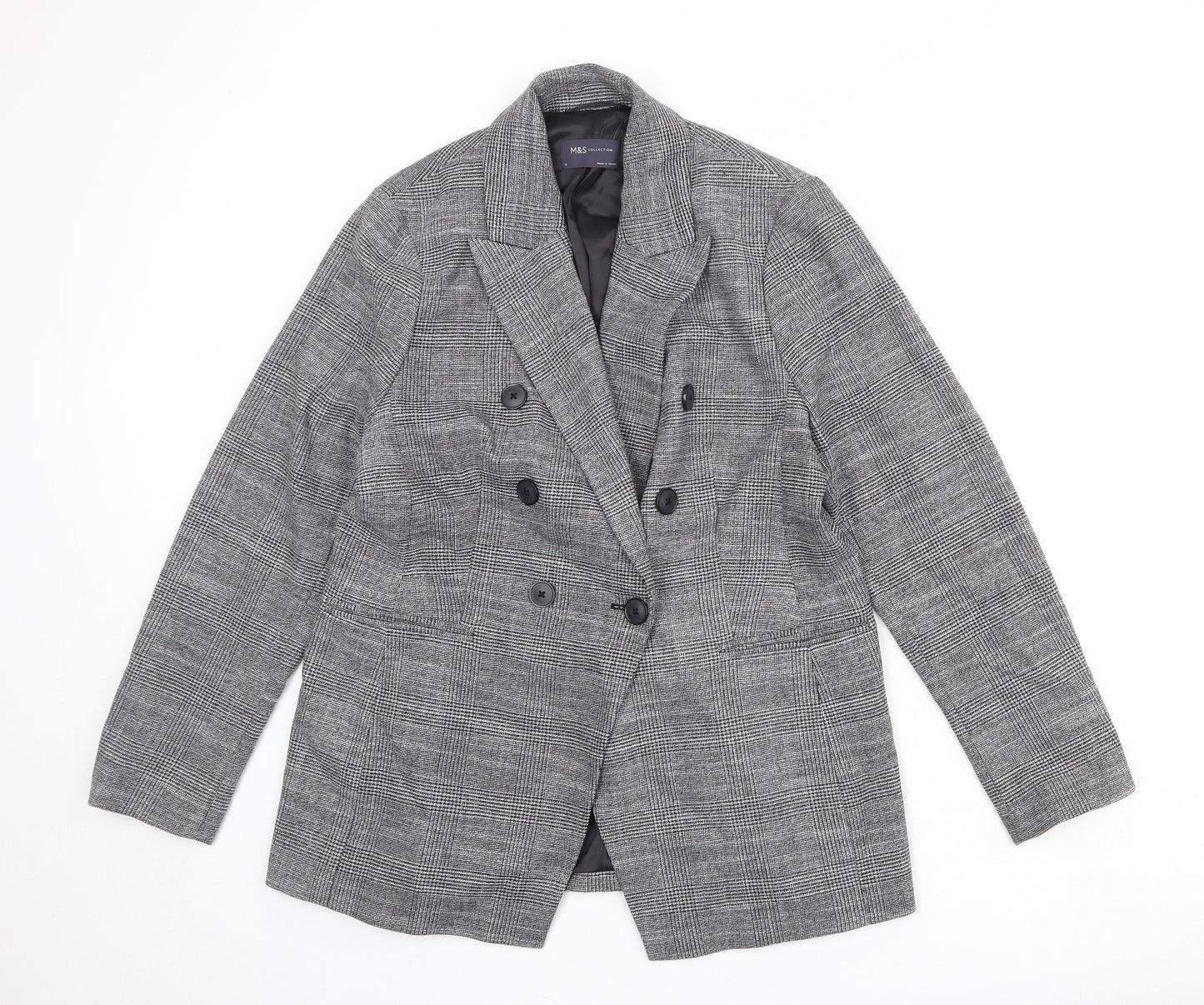Marks and Spencer Womens Grey Polyester Jacket Suit Jacket Size 14