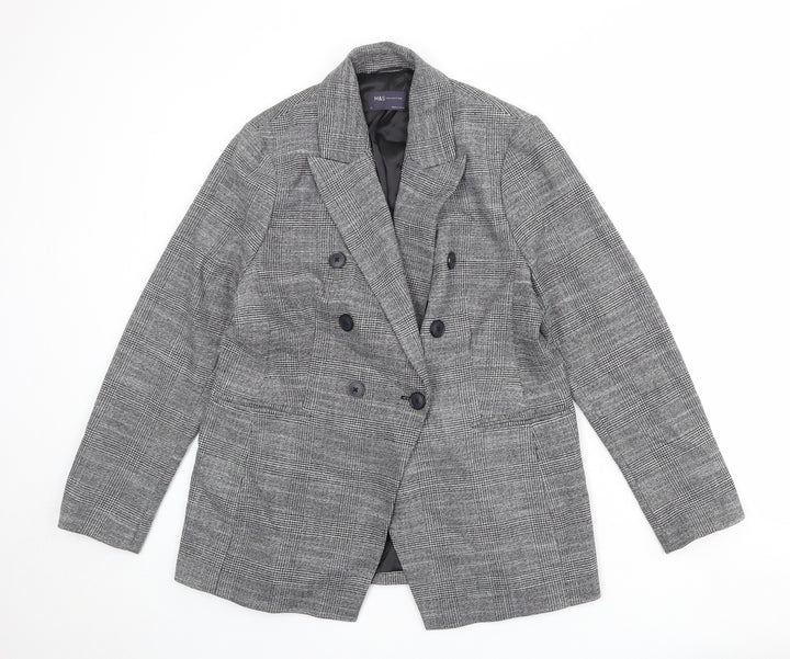 Marks and Spencer Womens Grey Polyester Jacket Suit Jacket Size 14