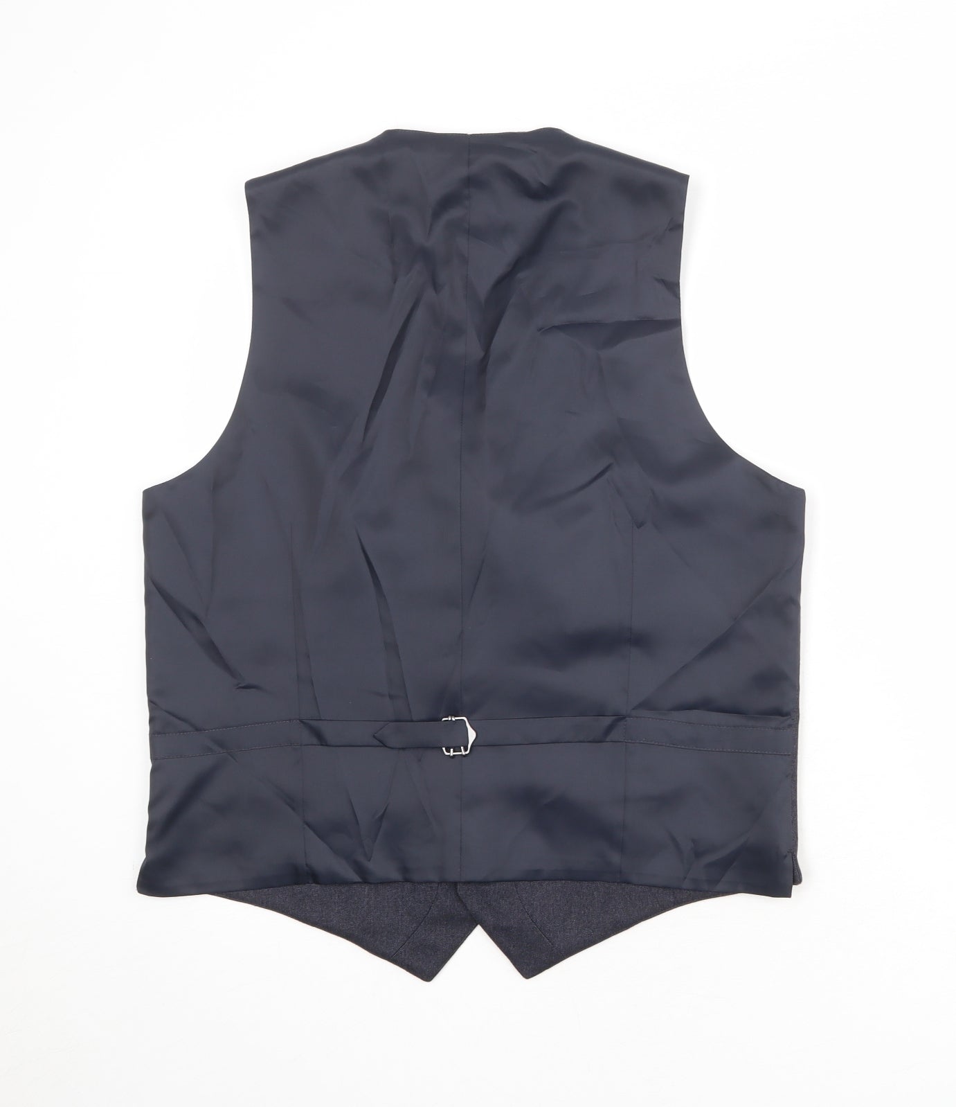 Marks and Spencer Mens Blue Polyester Jacket Suit Waistcoat Size 42 Regular