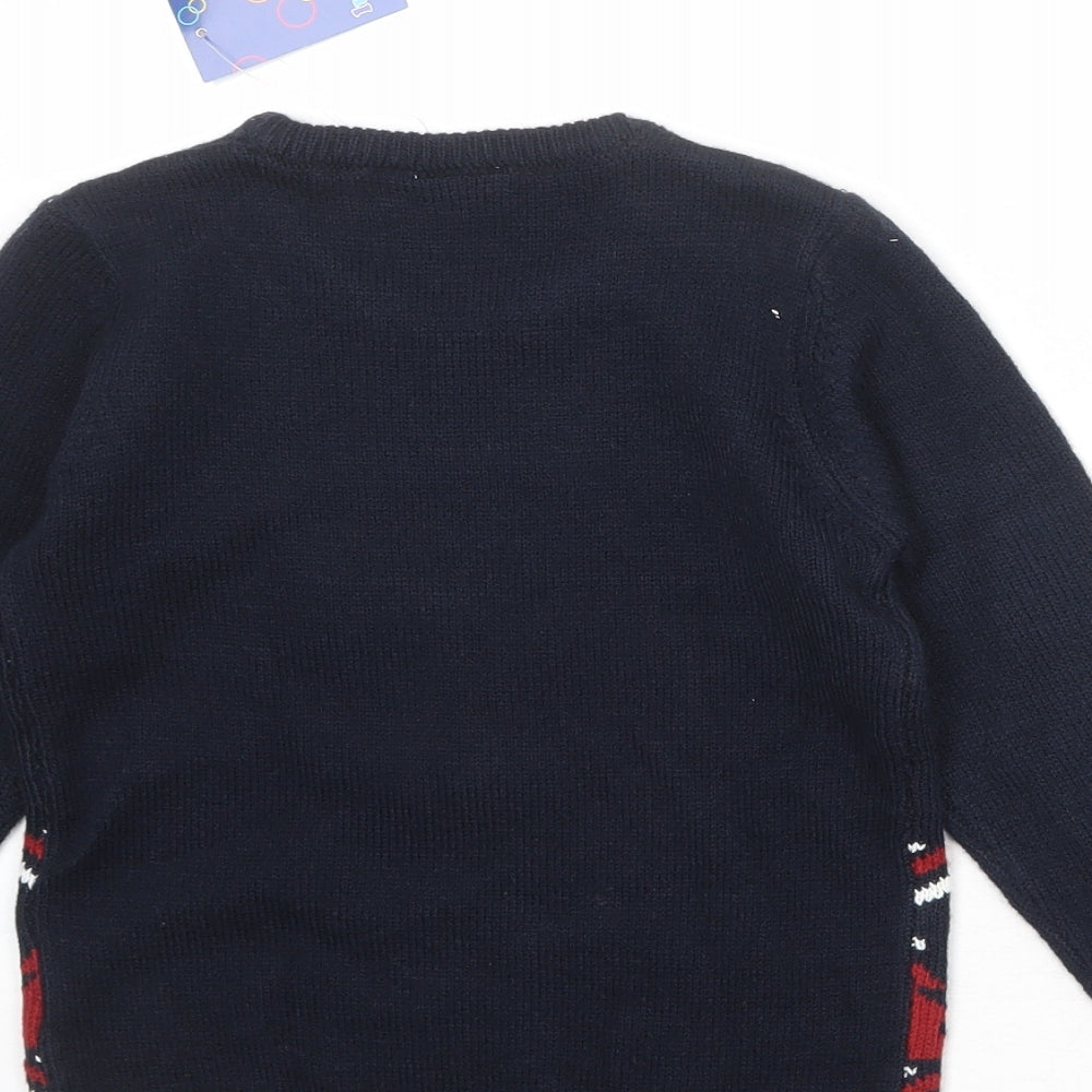 Lupilu Boys Blue Round Neck Polyester Pullover Jumper Size 4-5 Years Pullover - Size 4-5 Years Christmas