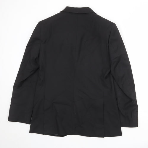 Marks and Spencer Mens Black Polyester Jacket Suit Jacket Size 38 Regular