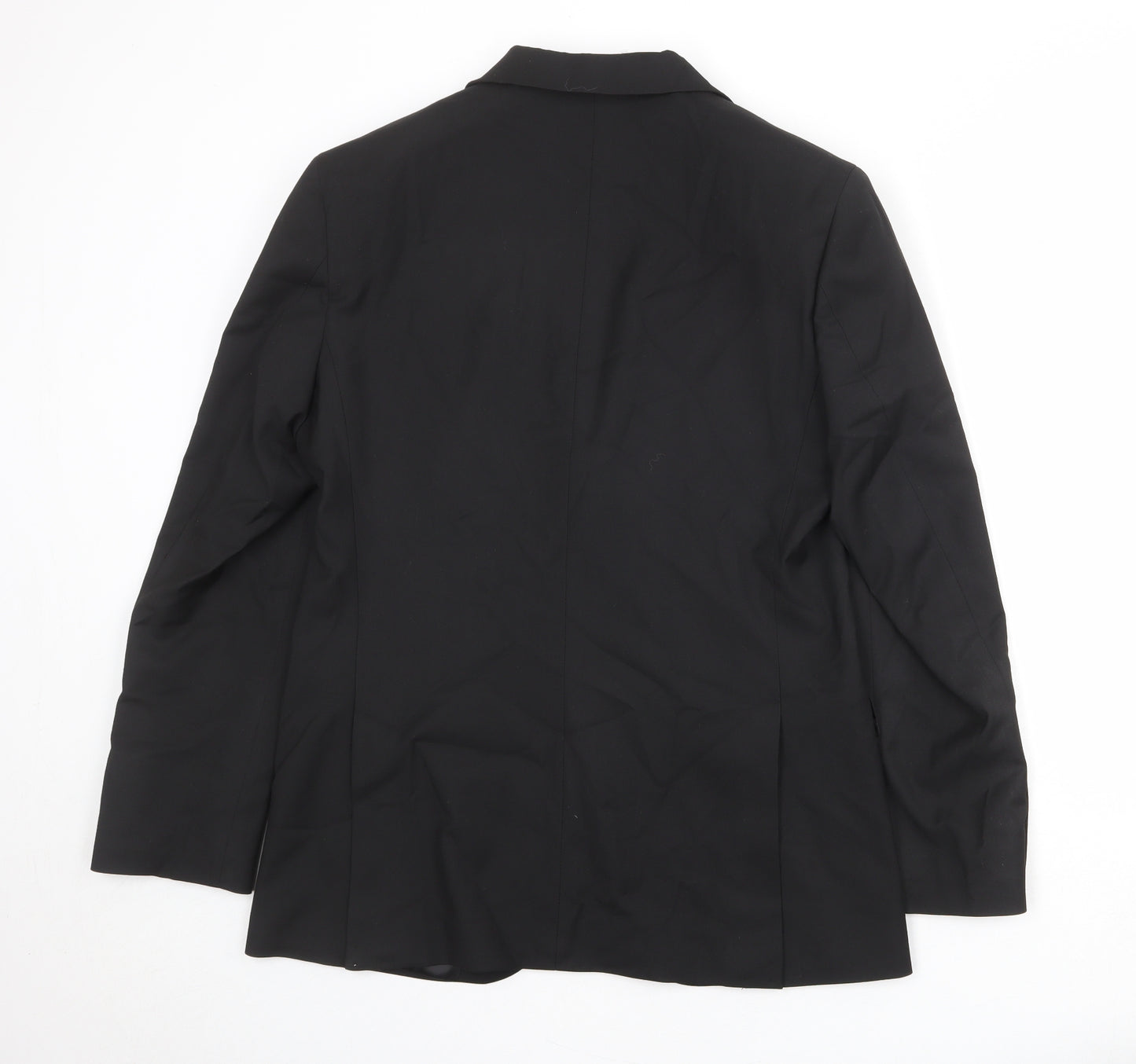 Marks and Spencer Mens Black Polyester Jacket Suit Jacket Size 38 Regular