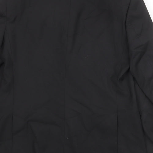 Marks and Spencer Mens Black Polyester Jacket Suit Jacket Size 38 Regular