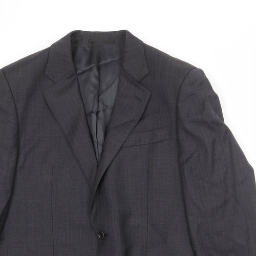 Jaeger Mens Grey Wool Jacket Suit Jacket Size 40 Regular